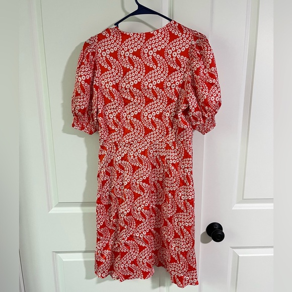 Boden NWT Red Satin Tea Dress- Size 6R - Picture 6 of 11